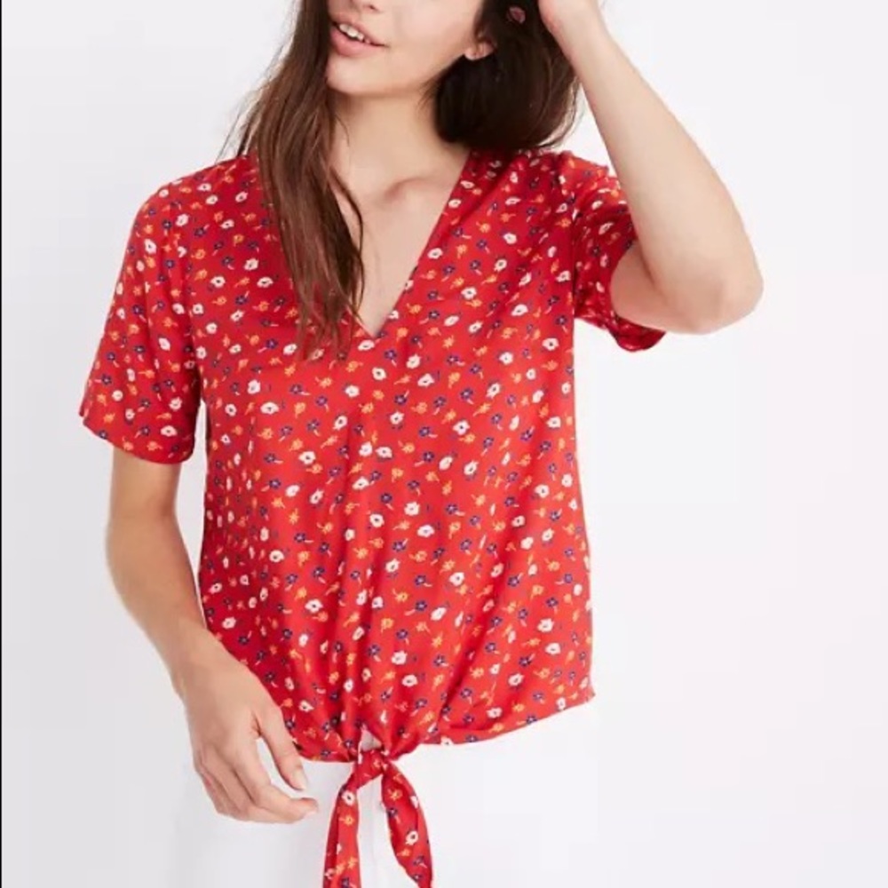 Madewell floral blouse